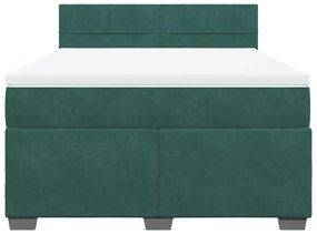 ΚΡΕΒΑΤΙ BOXSPRING ΜΕ ΣΤΡΩΜΑ ΣΚΟΥΡΟ ΠΡΑΣΙΝΟ 160X200ΕΚ. ΒΕΛΟΥΔΙΝΟ 3288657