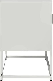 vidaXL Έπιπλο Τηλεόρασης Λευκό 68x39x60,5 εκ. από Χάλυβα