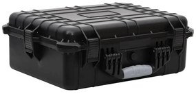 vidaXL Θήκη Πτήσης Φορητή Μαύρη 52 x 40 x 19 εκ. από Πολυπροπυλένιο
