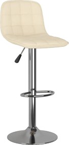 vidaXL Σκαμπό Μπαρ 2 τεμ. Κρεμ Υφασμάτινα