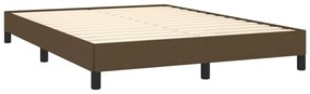 vidaXL Σκελετός Κρεβατιού Χωρίς Στρώμα Καφέ 140x200 εκ.Υφασμάτινο