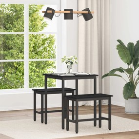vidaXL Τραπεζαρίες 60 x 60 x 75 cm ΜΕΤΑΛΛΟ