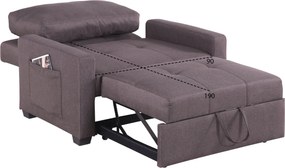 ΠΟΛΥΘΡΟΝΑ-ΚΡΕΒΑΤΙ KANNA HM3083.01 ΚΑΦΕ ΥΦΑΣΜΑ 112x96x85Υεκ.