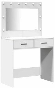 vidaXL Τραπέζι περιποίησης με συρτάρι 3 pcs Λευκό 40 x 41 x 75 εκ