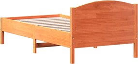 vidaXL Σκελετός Κρεβ. Χωρίς Στρώμα Καφέ Κεριού 75x190 εκ Μασίφ Πεύκο