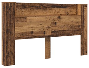 vidaXL Κρεβάτι με Κεφαλάρι Παλιό ξύλο 180 x 17 x 104.5 εκ