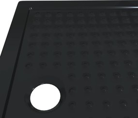 vidaXL Δίσκος Βάσης Ντους με Τρύπες 100 x 80 x 4 εκ ABS Μαύρο