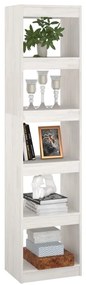 vidaXL Βιβλιοθήκη/Διαχωριστικό Χώρου Λευκό 40x30x167,5 εκ. Ξύλο Πεύκου