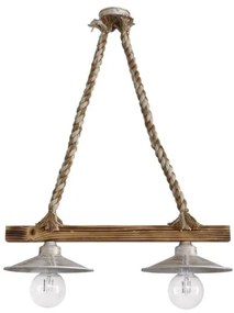Κρεμαστό Φωτιστικό Οροφής MIX-150 RAGA 2L MIX-ROPE WH-BR 31-1128 Heronia-31-1128-Μπρονζέ 31-1128