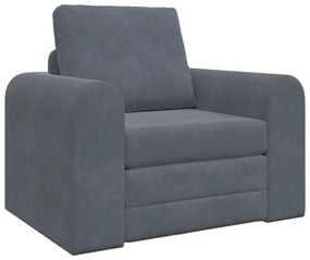 vidaXL Καναπές Κρεβάτι 2 σε 1 Σκούρο Γκρι 98x71x83 εκ. Βελούδο