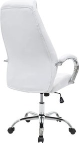 Καρέκλα γραφείου διευθυντή Sonar pakoworld pu σε λευκή απόχρωση