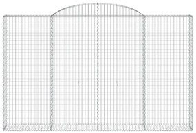 vidaXL Συρματοκιβώτια Τοξωτά 6 τεμ. 300x30x180/200 εκ. Γαλβαν. Ατσάλι