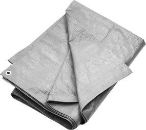 vidaXL Μουσαμάς Γκρι 180 γρ./μ.² 6 x 8 μ.