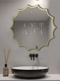 Stewehome Ασύμμετρος καθρέφτης τοίχου από γυαλί 60x60 cm