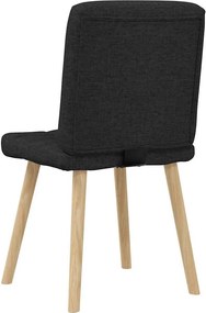 vidaXL Καρέκλες Τραπεζαρίας 6 τεμ. Μαύρες Υφασμάτινες