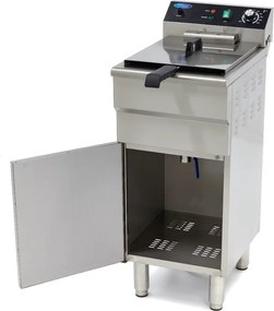 Deep Fryer - 16L - 1 Basket - with Drain Tap and Stand - 230V