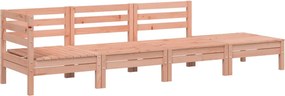 vidaXL Garden Lounge Set 4-θέσια Natural Douglas Solid Douglas wood