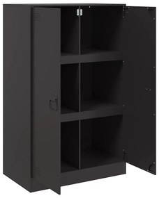 vidaXL Ντουλάπι Μαύρο 67x39x107 εκ. από Ατσάλι