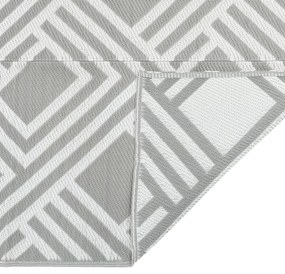 vidaXL Χαλί εξωτερικού χώρου ARAKIL Γκρι 140x200 cm PP