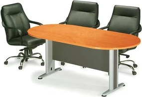 ΣΥΝΕΔΡΙΟΥ Τραπέζι Οβάλ Απόχρωση Dark Grey - Cherry   1τμχ