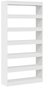 vidaXL Βιβλιοθήκη Λευκό 100 x 30 x 198 εκ. Επεξεργασμένο ξύλο