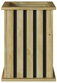 vidaXL Γλάστρα Καφέ 33 x 33 x 45 εκ Εμβαπτισμένη ξυλεία πεύκου