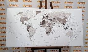 Εικόνα ασπρόμαυρο χάρτη με ονόματα - 100x50