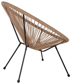 ΠΟΛΥΘΡΟΝΑ ACAPULCO Τ. ΦΩΛΙΑ ΜΕΤΑΛΛΟ ΜΑΥΡΟ ΜΕ TWISTED WICKER  70x73x79 εκ.