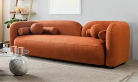 Stewehome Μοντέρνος Καναπές 3 Θέσεων Πορτοκαλί 235x95x80 cm
