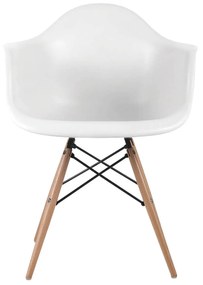 Καρέκλα Alea Wood White  EM129.1  63X60X81 cm Σετ 5τμχ Πολυπροπυλένιο,Ξύλο