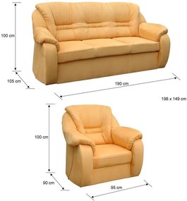 Σετ σαλονιού Roma-Kafe Skouro