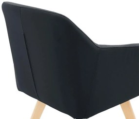 Καρέκλα - Πολυθρόνα Safira PU ύφασμα μαύρο-φυσικό 57x58x84εκ 2αδα 57x58x84 εκ.