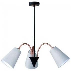 Κρεμαστό Φωτιστικό Hopper Μαύρο Μπεζ από Fischer Honsel-69363-Μαύρο - Χάλκινο 69363