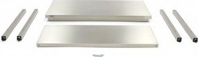 Stainless Steel Table - 180 x 60cm - Adjustable Height - with Storage Shelf