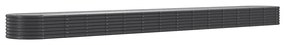 vidaXL Ζαρντινιέρα Ανθρακί 620x80x36 εκ Γαλβανισμένος χάλυβας