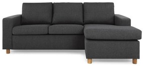 Γωνιακός Καναπές Scandinavian Choice C175, Δρυς, Ανθρακί, 214x143x80cm, Πόδια: Ξύλο | Epipla1.gr
