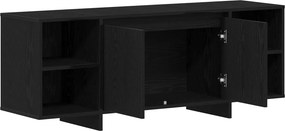 vidaXL Ντουλάπι TV 130 x 35 x 50 εκ Μαύρη Δρυς Επεξεργασμένο Ξύλο