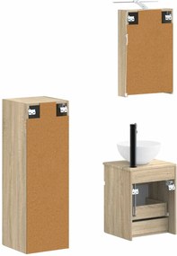 vidaXL Σετ Επίπλων Μπάνιου 4 pcs Sonoma Δρυς