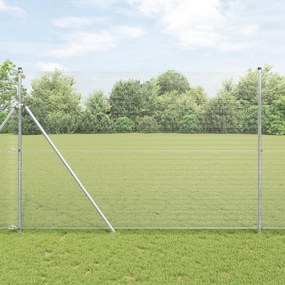 vidaXL Φράκτης από Καλώδιο με 13 Στήλες 1.6x25 m Γαλβανισμένο Ατσάλι