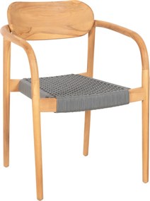 ΠΟΛΥΘΡΟΝΑ OSLO HM9636.08 ΞΥΛΟ TEAK ΦΥΣΙΚΟ &amp; ΣΧΟΙΝΙ--B’ΔΙΑΛΟΓΗΣ 55x54x80Yεκ.