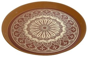 Διακοσμητικός Δίσκος ASL104 36cm Brown Espiel Πολυπροπυλένιο