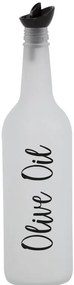 Φιάλη Για Λάδι Γυάλινη Λευκή 750ml Veltihome Ice 17344