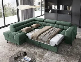 Γωνιακός καναπές Ferucce-Prasino-Αριστερή - 276.00Χ200.00Χ93.00cm
