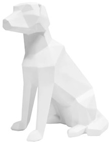 Διακοσμητικό Αγαλματίδιο PT3495WH Origami Dog Sitting White Present Time Πολυρεσίνη
