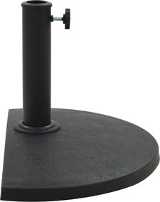 vidaXL Βάση Ομπρέλας Ημικυκλική Μαύρη 9 κ.  από Συνθετική Ρητίνη