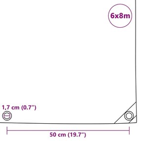 Μουσαμάς Μπλε 6 x 8 μ. 650 γρ./μ.²  - Μπλε