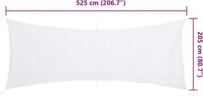 vidaXL Δίχτυ Σκίασης Παραλλαγής Λευκό 525x205 εκ. με Σάκο Αποθήκευσης