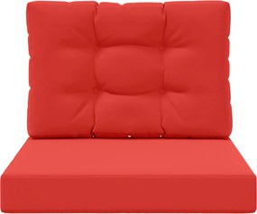 vidaXL Μαξιλάρι Καναπέ Εξωτερικού Χώρου 2 pcs Κόκκινο Πολυεστέρας