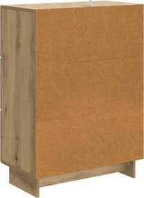 vidaXL Πλαϊνό γραφείο Artisan Δρυς 66 x 34,5 x 90 εκ
