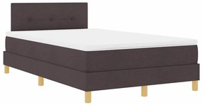 vidaXL Κρεβάτι box spring με στρώμα με στρώμα Σκούρο καφέ Σκούρο καφέ